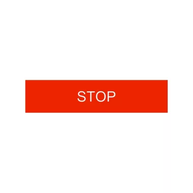 SCHNEIDER ZBY02304C Easy Harmony XB2, Felirati tábla, 8x27 mm, jelölt STOP, műanyag, 