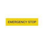   SCHNEIDER ZBY04330C Easy Harmony XB2, Felirati tábla, 8x27 mm,  jelölt EMERGENCY STOP, műanyag, 