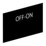   SCHNEIDER ZBY502367C Easy Harmony XB2, Felirati tábla, 18x27 mm, jelölt OFF-ON, műanyag, 