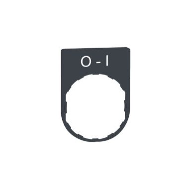 SCHNEIDER ZBYP2178 Harmony felirati tábla, 30x40 mm, műanyag, Ø22 készülékekhez, gravírozott, O-I