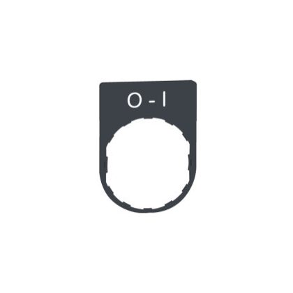   SCHNEIDER ZBYP2178 Harmony felirati tábla, 30x40 mm, műanyag, Ø22 készülékekhez, gravírozott, O-I