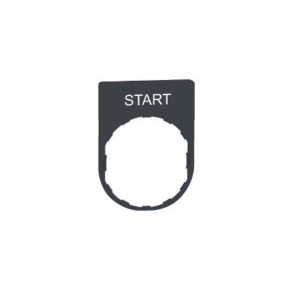   SCHNEIDER ZBYP2303 Harmony felirati tábla, 30x40 mm, műanyag, Ø22 készülékekhez, gravírozott, START