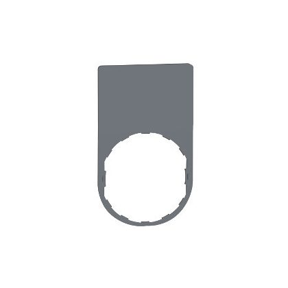   SCHNEIDER ZBYP6101C0 Harmony felirati tábla, 30x50 mm, műanyag, Ø22 készülékekhez, gravírozható, szürke perem