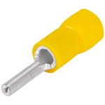 TRACON SCS Szigetelt csapos saru, ónozott elektrolitréz, sárga 6mm2, (l1=13mm, d1=3,5mm), 