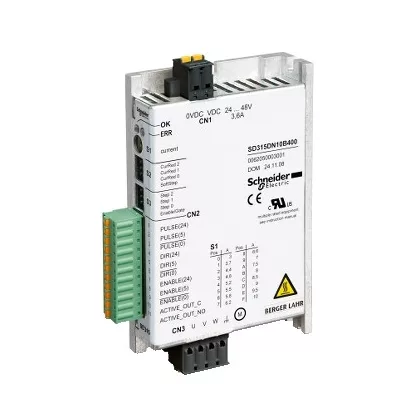 SCHNEIDER SD315ON10B400 Lexium SD3 3f léptetőmotor hajtás, 10 A, impulzus/irány interfész, 24…48 VDC