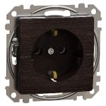   SCHNEIDER SDD181021 ÚJ SEDNA 2P+F dugalj csatlakozóaljzat biztonsági zsaluval, csavaros bekötés, 16A, wenge
