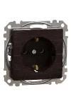 SCHNEIDER SDD181025 ÚJ SEDNA 2P+F dugalj csatlakozóaljzat, csavaros bekötés, 16A, wenge