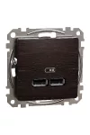 SCHNEIDER SDD181402 ÚJ SEDNA Dupla USB töltő, A+C, 2.4A, wenge SCHNEIDER SDD181402 ÚJ SEDNA Dupla USB töltő, A+C, 2.4A, wenge