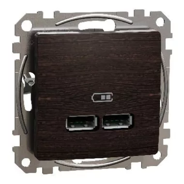 SCHNEIDER SDD181402 ÚJ SEDNA Dupla USB töltő, A+C, 2.4A, wenge SCHNEIDER SDD181402 ÚJ SEDNA Dupla USB töltő, A+C, 2.4A, wenge