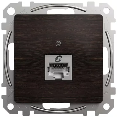 SCHNEIDER SDD181461S ÚJ SEDNA 1xRJ45 Cat6 STP aljzat, wenge