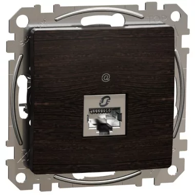 SCHNEIDER SDD181466S ÚJ SEDNA 1xRJ45 Cat6A STP aljzat, wenge