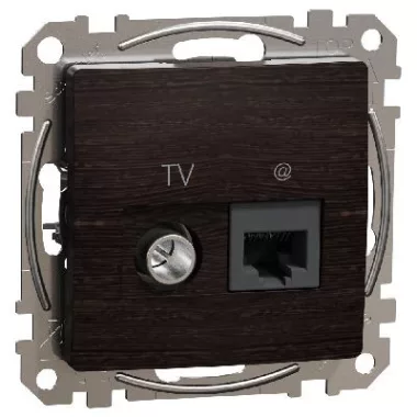 SCHNEIDER SDD181467S ÚJ SEDNA 2xRJ45 Cat6A STP aljzat, wenge SCHNEIDER SDD181467S ÚJ SEDNA 2xRJ45 Cat6A STP aljzat, wenge