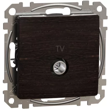 SCHNEIDER SDD181471 ÚJ SEDNA TV aljzat, végzáró, 4 dB, wenge