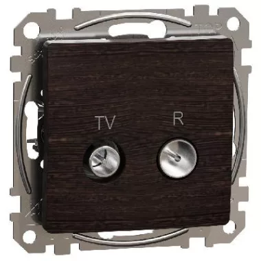 SCHNEIDER SDD181474R ÚJ SEDNA TV/R aljzat, átmenő, 7 dB, wenge