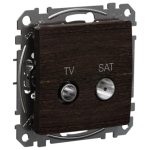   SCHNEIDER SDD181474S ÚJ SEDNA TV/SAT aljzat, átmenő, 7 dB, wenge