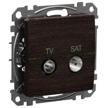SCHNEIDER SDD181474S ÚJ SEDNA TV/SAT aljzat, átmenő, 7 dB, wenge