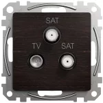   SCHNEIDER SDD181481S ÚJ SEDNA TV/SAT/SAT aljzat, végzáró, 4 dB, wenge
