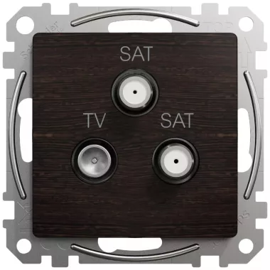 SCHNEIDER SDD181481S ÚJ SEDNA TV/SAT/SAT aljzat, végzáró, 4 dB, wenge