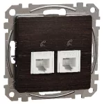 SCHNEIDER SDD181492 ÚJ SEDNA 2xRJ11 aljzat, wenge