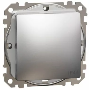 SCHNEIDER SDD270101 ÚJ SEDNA Egypólusú kapcsoló, rugós bekötés, 10AX, IP44, szálcsiszolt ezüst