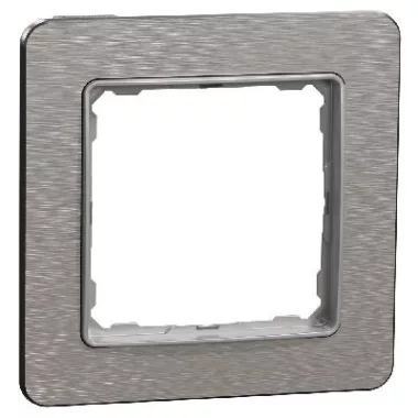 SCHNEIDER SDD370801 SEDNA ELEMENTS Egyes keret, szálcsiszolt ezüst