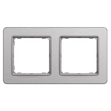 SCHNEIDER SDD370802 SEDNA ELEMENTS Kettes keret, univerzális, szálcsiszolt ezüst