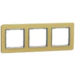   SCHNEIDER SDD371803 SEDNA ELEMENTS Hármas keret, univerzális, szálcsiszolt arany