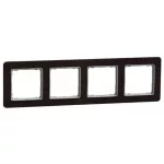   SCHNEIDER SDD381804 SEDNA ELEMENTS Négyes keret, univerzális, wenge