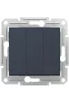 SCHNEIDER SDN0300670 SEDNA Hármas kapcsoló, grafit