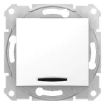   SCHNEIDER SDN0400321 SEDNA Single-pole switch with red indicator light, 10AX, white