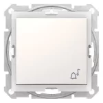   SCHNEIDER SDN0800323 SEDNA Egypólusú nyomó csengőjellel, rugós bekötés, 10A, IP44, krém