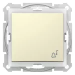   SCHNEIDER SDN0800347 SEDNA Egypólusú nyomó csengőjellel, rugós bekötés, 10A, IP44, bézs