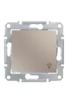 SCHNEIDER SDN0900368 SEDNA Egypólusú nyomó lámpajellel, rugós bekötés, 10A, IP44, titánium