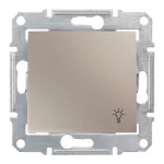   SCHNEIDER SDN0900368 SEDNA with single-pole pressure lamp signal, spring-cage connection, 10A, IP44, titanium