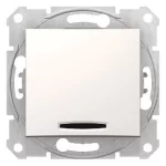   SCHNEIDER SDN1400123 SEDNA Single-pole switch with blue indicator light, 10AX, cream