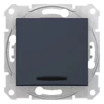   SCHNEIDER SDN1400170 SEDNA Single-pole switch with blue indicator light, 10AX, graphite
