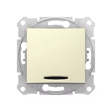 SCHNEIDER SDN1500147 SEDNA Váltókapcsoló, kék jelzőfénnyel, 10AX, bézs