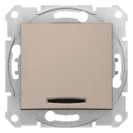   SCHNEIDER SDN1520168 SEDNA Pressure switch with blue indicator light, spring-cage connection, 10A, titanium