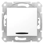   SCHNEIDER SDN1600121 SEDNA Single-pole clamp with blue indicator light, spring-cage connection, 10A, white