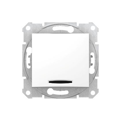   SCHNEIDER SDN1600121 SEDNA Single-pole clamp with blue indicator light, spring-cage connection, 10A, white