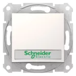   SCHNEIDER SDN1700423 SEDNA Egypólusú nyomó, kék jelzőfénnyel, cimketartóval, rugós bekötés, 10A, krém