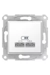 SCHNEIDER SDN2710221 SEDNA Dupla USB töltő, 2.1A, fehér SCHNEIDER SDN2710221 SEDNA Dupla USB töltő, 2.1A, fehér