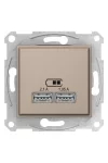 SCHNEIDER SDN2710268 SEDNA Dupla USB töltő, 2.1A, titánium SCHNEIDER SDN2710268 SEDNA Dupla USB töltő, 2.1A, titánium