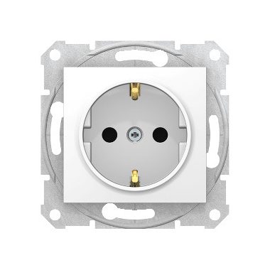 SCHNEIDER SDN3000121 SEDNA 2P + F socket with child protection, screw connection, 16A, white