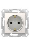 SCHNEIDER SDN3000123 SEDNA 2P + F socket with child protection, screw connection, 16A, cream