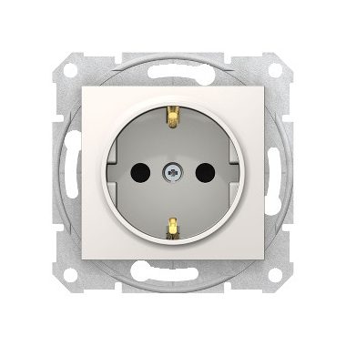 SCHNEIDER SDN3000123 SEDNA 2P + F socket with child protection, screw connection, 16A, cream