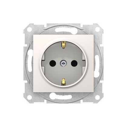   SCHNEIDER SDN3000123 SEDNA 2P + F socket with child protection, screw connection, 16A, cream