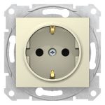  SCHNEIDER SDN3000147 SEDNA 2P + F socket with child protection, screw connection, 16A, beige