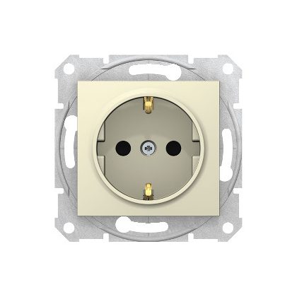   SCHNEIDER SDN3000147 SEDNA 2P + F socket with child protection, screw connection, 16A, beige