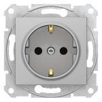   SCHNEIDER SDN3000160 SEDNA 2P+F dugalj csatlakozóaljzat gyermekvédelemmel, csavaros bekötés, 16A, alumínium